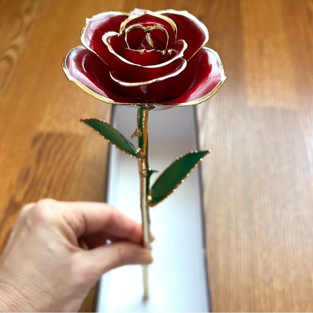 ZJchao 24K Rose 🌹 Real Gold Plated Rose Flower